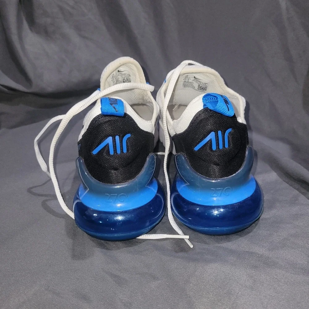 Size 6Y-Nike Air Max 270 GS 'White Photo Blue' 943345-112 (Womens 7)